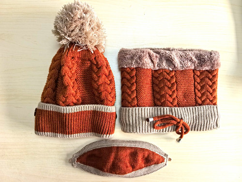 Damen strickmütze mit - damen,