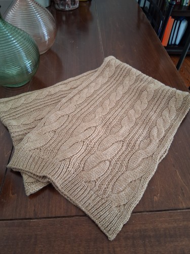 Zopfmuster schal beige - h&m,