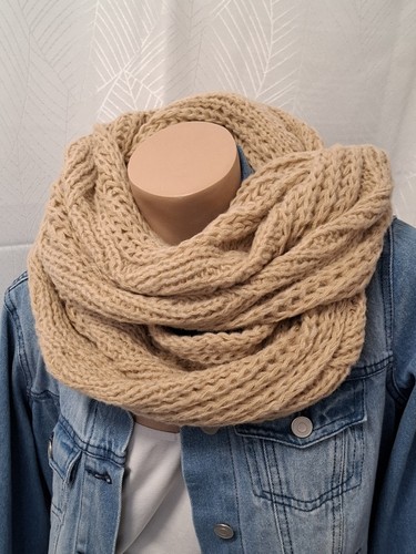 Loop strick beige zopfmuster - loop,