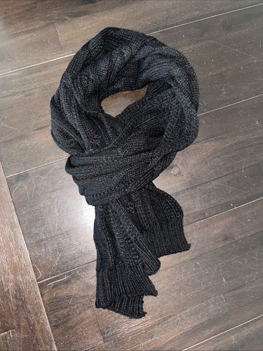 Strick schal schwarz zopf - strick, l